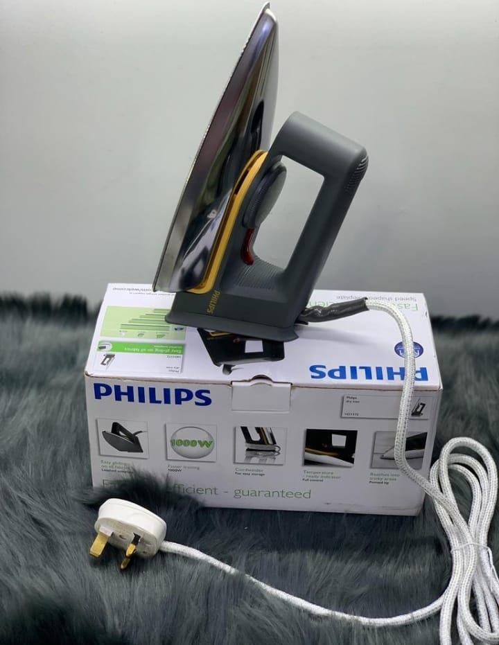 Philips Dry Iron BOX 1000W - Aluminum Soleplate